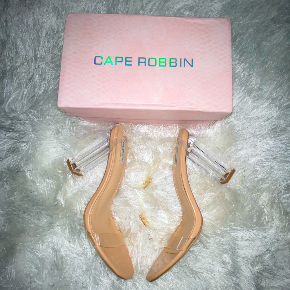 Cape Robbin Transparent T-Strap Heels